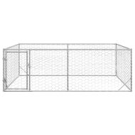 Външна кучешка клетка с врата 3x2x1 м, поцинкована стомана