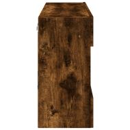 Стенен ТВ шкаф с LED осветление, опушен дъб, 98,5x30x60,5 см