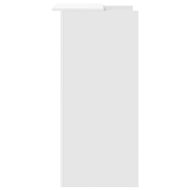 Рецепционно бюро, бяло, 55x50x103,5 см, инженерно дърво