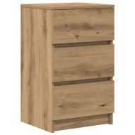 Нощни шкафчета с 3 чекмеджета, 2 бр, дъб артизан, 39x35x65 см