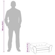 Кучешки диван, син, 72x45x30 см, плюш