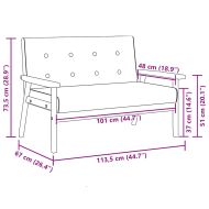 2-местен диван, черен, изкуствена кожа