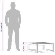 Маса за кафе, 68x68x29 см, акациево дърво масив