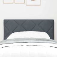 LED глава с таблото Тъмен сив 80 cm Изкуствена