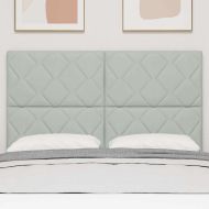 LED глава с таблото Светлосиво 144 см Изкуствена