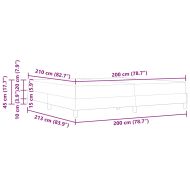 Легло с пружинирана основа Тъмен зелен 200 x 210 cm текстил
