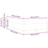 Легло с пружинирана основа Светлосиво 120 x 190 cm текстил