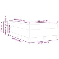 Легло с пружинирана основа Черно 120 x 200 cm текстил