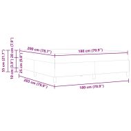 Легло с пружинирана основа Светлосиво 180 x 200 cm текстил