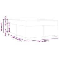 Рамка за легло с матрак Светлосиво 140 x 200 cm текстил