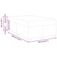 Рамка за легло с матрак Черно 120 x 190 cm текстил