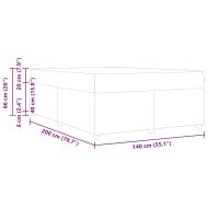 Рамка за легло с матрак Тъмен сив 140 x 200 cm текстил