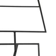 Метална коледна елха за декорация черна 90 см