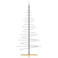Метална коледна елха с дървена основа черна 180 см