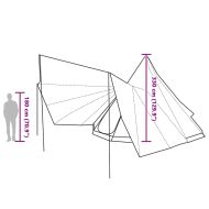 Семейна типи палатка Зелено и бежево 510 x 690 x 330 см