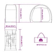 Палатка за съхранение на велосипеди с покрив Сив и оранжев