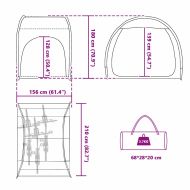 Палатка за съхранение на велосипеди Синьо 218 x 156 x 180 см