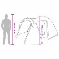 Куполна палатка с покрив Друг Сив и оранжев 384 х 254 х 170 см