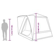 Къмпинг наметало Синьо 420 x 420 x 227 см Полиестер