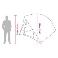 Къмпинг наметало с покрив Зелен 320 x 275 x 190 см тафта