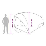 тунелна палатка с покрив Зелен 410 x 285 x 198 см тафта