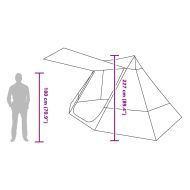 Къмпинг наметало Сив и оранжев 482 x 360 x 227 см тафта