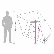 Къмпинг наметало с покрив Синьо 223 x 163 x 130 см тафта