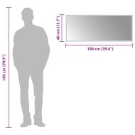LED огледало за баня, 100x40 см