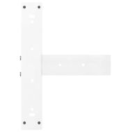 Крака за бар маса, Т-образни, 2 бр., бели, 40x35x(90-91) см, стомана