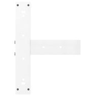 Крака за бар маса, Т-образни, 2 бр., бели, 50x35x(90-91) см, стомана