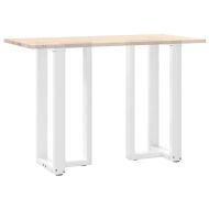 Крака за бар маса, Т-образни, 2 бр., бели, 50x35x(90-91) см, стомана