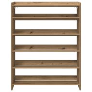 Етажерка за обувки, дъб артизан, 80x25x100 см, инженерно дърво
