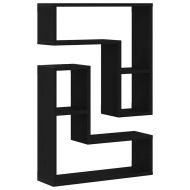 Стени за рафтове с рафт 2 pcs Черен дъб 50 x 15 x 85 см