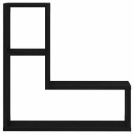 Стени за рафтове с рафт 2 pcs Черен дъб 50 x 15 x 85 см