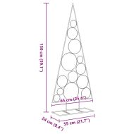 Метална коледна елха за декорация черна 150 см