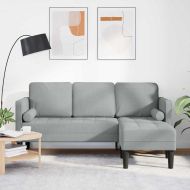 Комплект дивани Светлосиво 173 x 131 x 67 см текстил