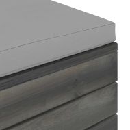 Градински мебели от палети 2 части с възглавници бор масив