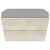 Градински лаундж комплект от палети 4 части с възглавници смърч