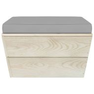 Градински лаундж комплект от палети 6 части с възглавници смърч