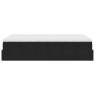 Османска легло с матрак, черно, 120x190 см, кадифе