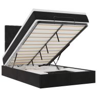 Османска легло с матраци, черно, 120x190 см, кадифе