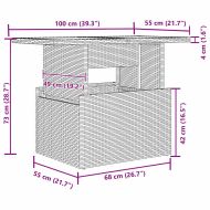 Градински Софа Комплект 9 pcs Кафяво и кремаво полиратан