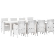 Комплект за хранене в градината 9 pcs Светлосиво Ратан Polt