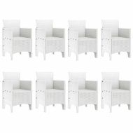 Комплект за хранене в градината 9 pcs Светлосиво Ратан Polt