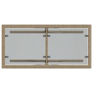 Бистро комплект с възглавници 3 части бежов полиратан