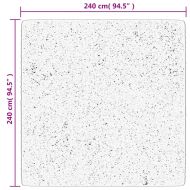 Килим OVIEDO с къс косъм, бежов, 240x240 см