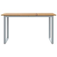 Градинска маса за хранене Сив 140 x 80 x 75 cm