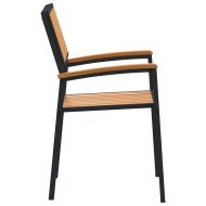 Градински стол 2 pcs Кафяво 56 x 57 x 87cm