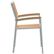 Градински стол 2 pcs Кафяво 56 x 57 x 87cm