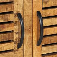 Шкаф за обувки Кафяво 110 x 38 x 45 cm Солидно мангово дърво